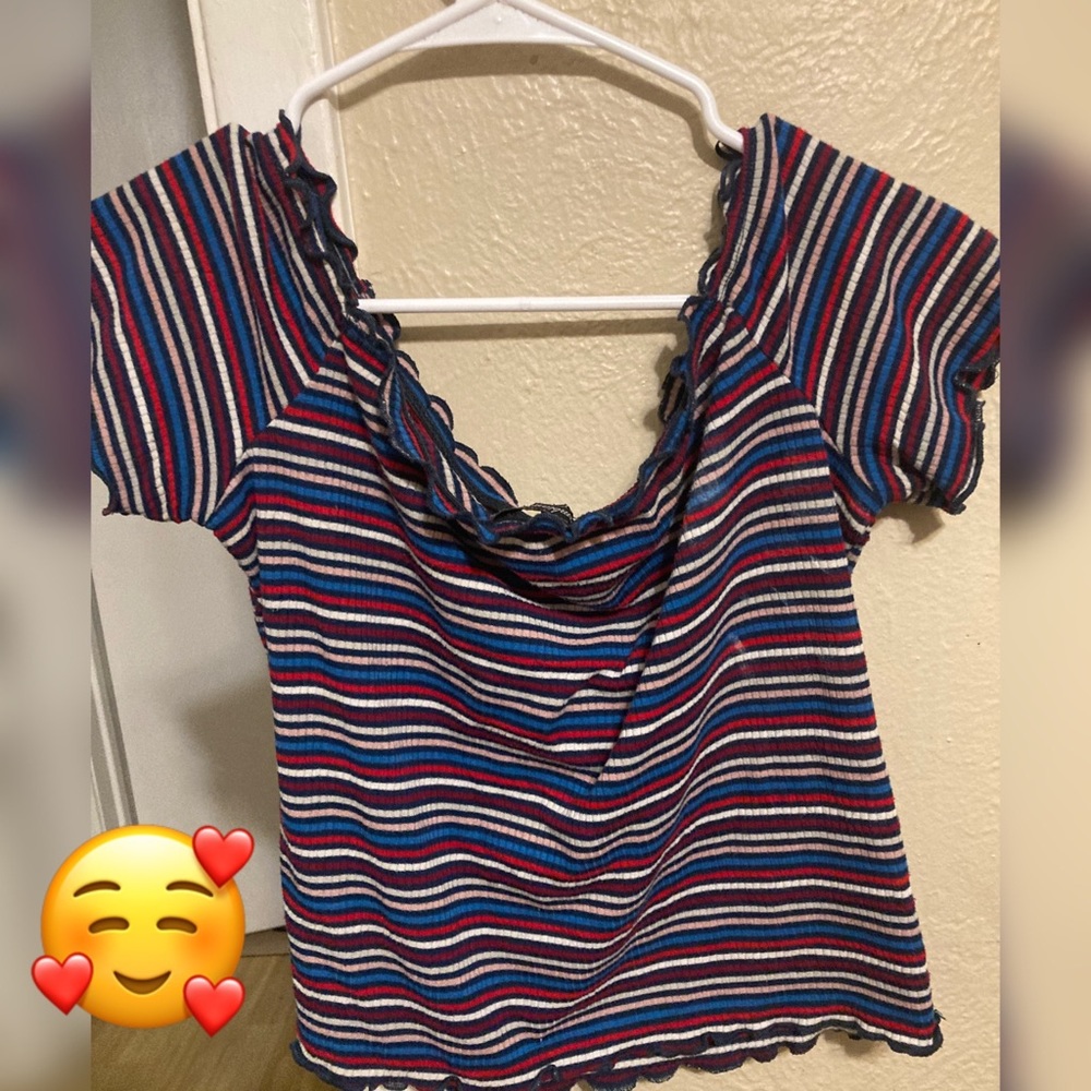 Off the shoulder cute crop top or top